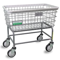 Antimicrobial Large Capacity Wire Frame Laundry Cart - 4.5 Bushel RB-200F-ANTI